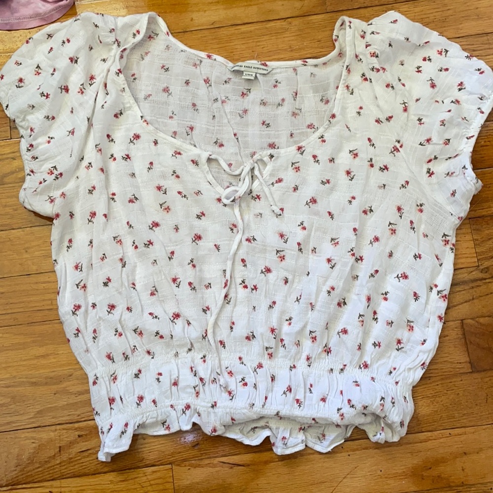 cinched crop top american eagle
